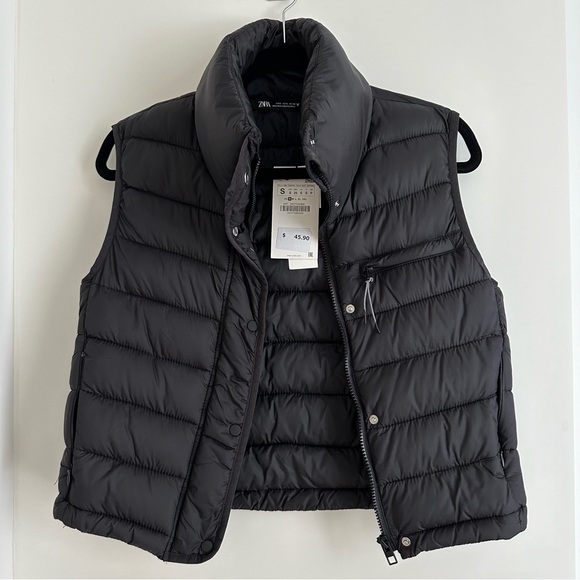 Zara Jackets & Blazers - ZARA black vest size S. NWT perfect condition